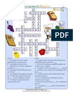 Es Spanish Crossword Puzzle Kids Healthy Words Lunch AK