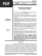 N-2568 (Revestimentos Metálicos Por Aspersão Térmica)