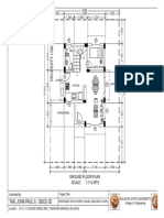 Tan, John Paul S. / Bsce-3D: Ground Floor Plan Scale: 1:110 Mts