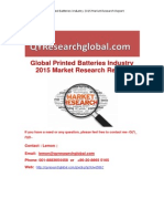 Global Printed Batteries Industry 2015 Market Research Report