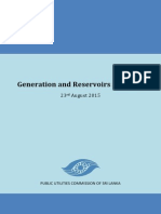 Generation and Reservoirs Statistics: 23 August 2015