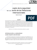 El Concepto de Seguridad en La Teoria de Las Relaciones Internacionales