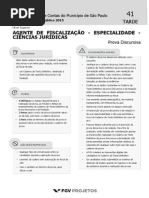 TCM SP Agente de Fiscalizacao - Especialidade - Ciencias Juridicas (DR-CJR) Tipo 1