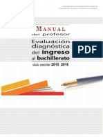 Manual Del Profesor Para Ingreso al Bachillerato 2015-2016