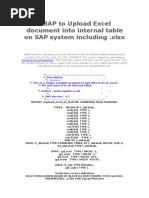 ABAP To Upload Excel Document Into Internal Table On SAP System Including