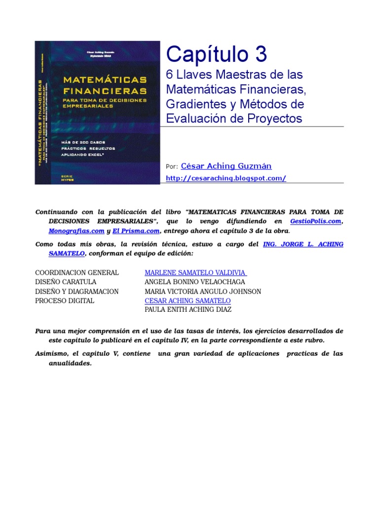 Seis Llaves | PDF | Finanzas Matemáticas | Interés