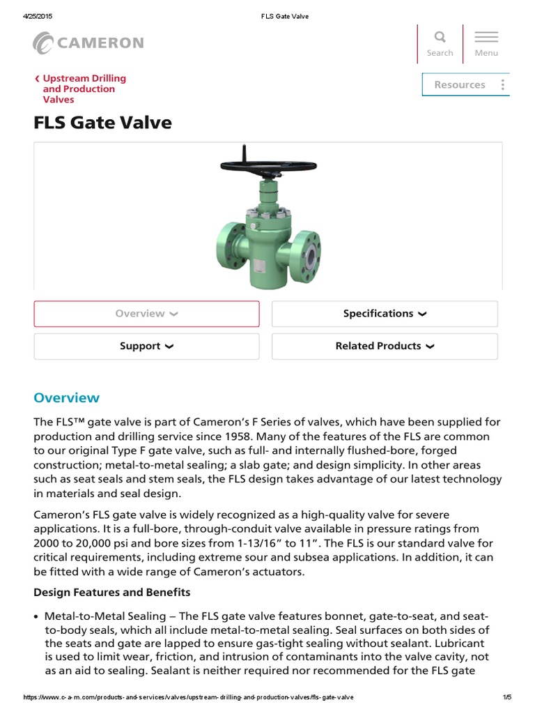 Fls Gate Valve Pdf
