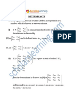 Determinants: 1. Every Square Matrix Can Be Associated To An Expression or A