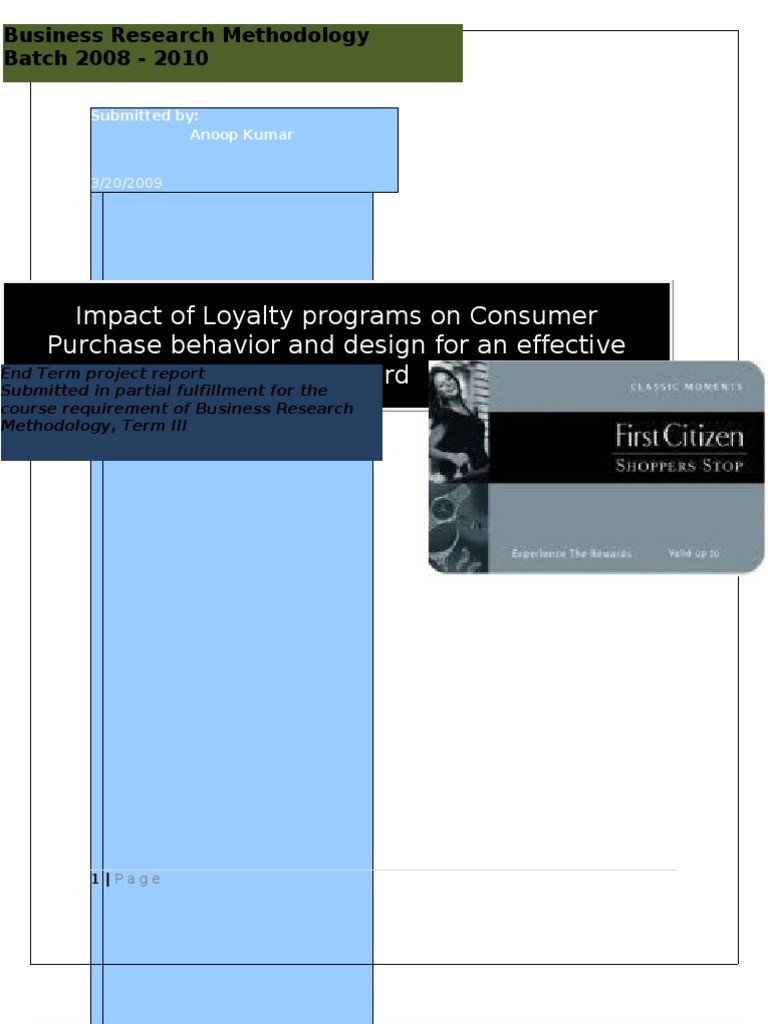 Impact of Loyalty Programs on Consumers | PDF