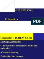 CHEM C141 Chemistry I Course Overview