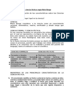 Características de Las Ciencias Fácticas Según Mario Bunge