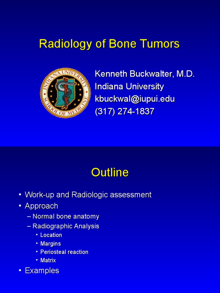 Radiology of Bone Tumors | PDF | Biopsy | Radiology