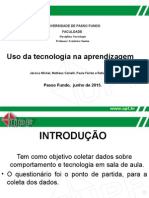 Uso da tecnologia na aprendizagem