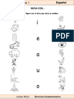 1er Grado - Español - Relación Sonoro Gráfica BLOQUE 1 PDF