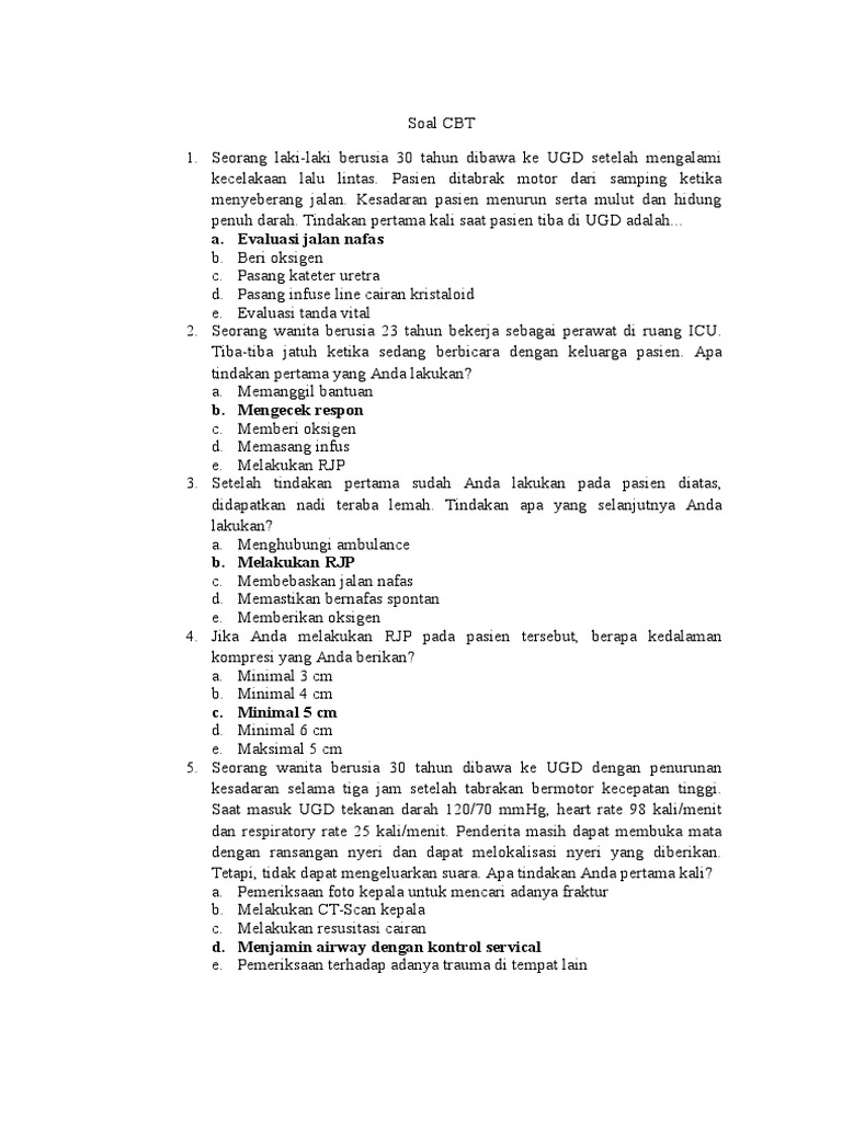 Contoh Soal Cbt Anestesi