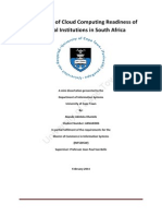 Assessment of Cloud Computing Readiness of Financial Institutions in South Africa
