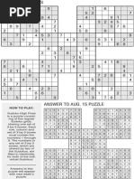 Printable Sudoku High-Five, July 23 | PDF | Design Of Experiments | Abstract Strategy Games