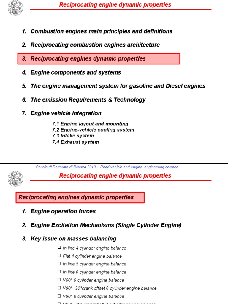 V90 Engine Dynamics and Balancing | PDF | V6 Engine | Internal ...