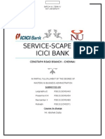 Service Scape Analysis of ICICI Bank Branch