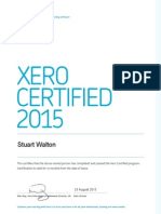 Xero Certified Advisor Completion Certificate - Conspicuous CBM Ltd