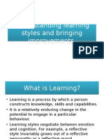 Understanding Learning Styles and Bringing Improvements