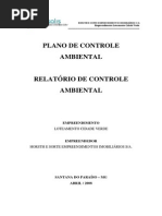 Plano de Controle Ambiental Modelo