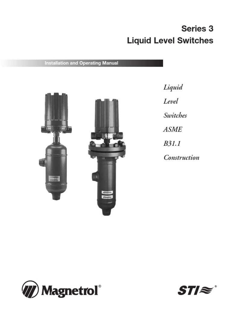 Liquid Level Switches Asme B31.1 Construction PDF Switch