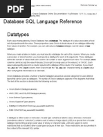 Data Types Oracle