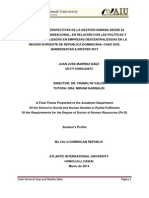 Tesis en Gestion Humana Por El Doctor Juan Jose Mariñez