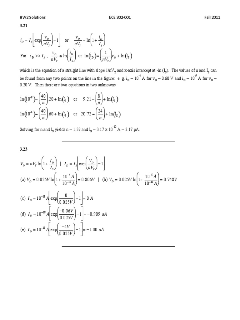 ECE 302 Fall 2011 HW2 Solutions | PDF