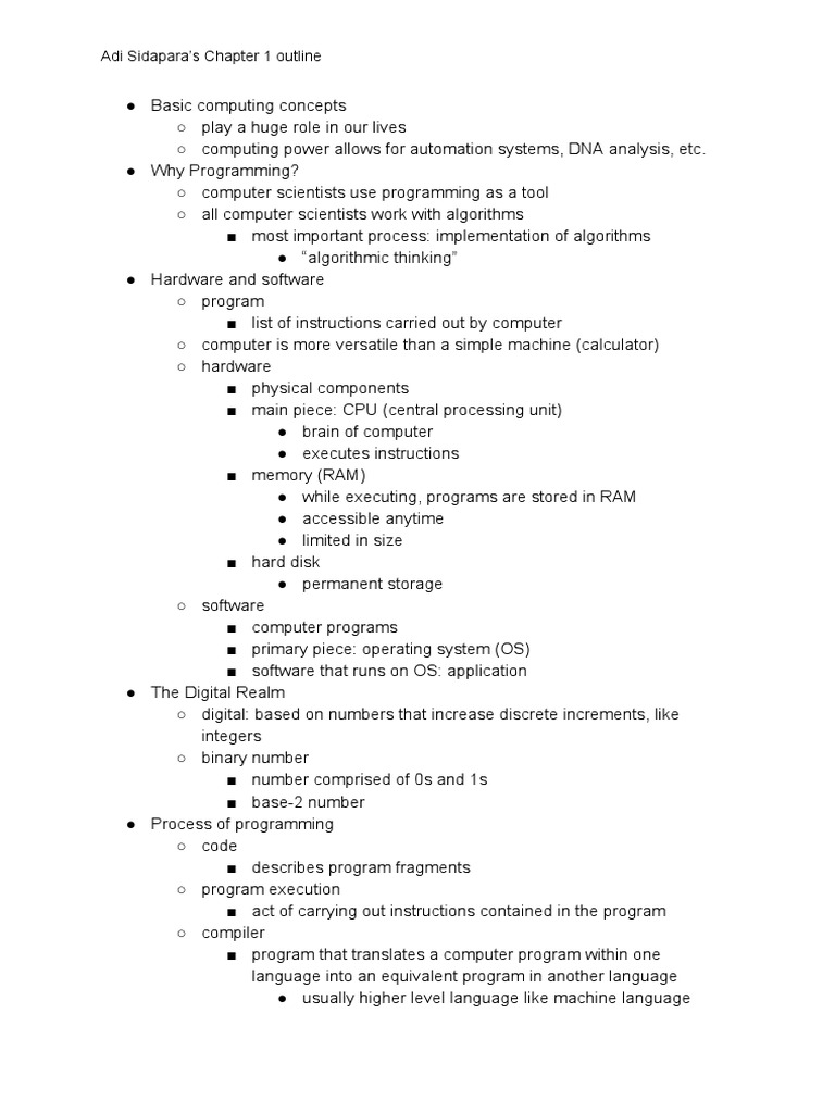 Building With Java Outline | PDF | Computer Program | Programming