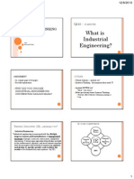 What Is Industrial Engineering?: Systems Thinking