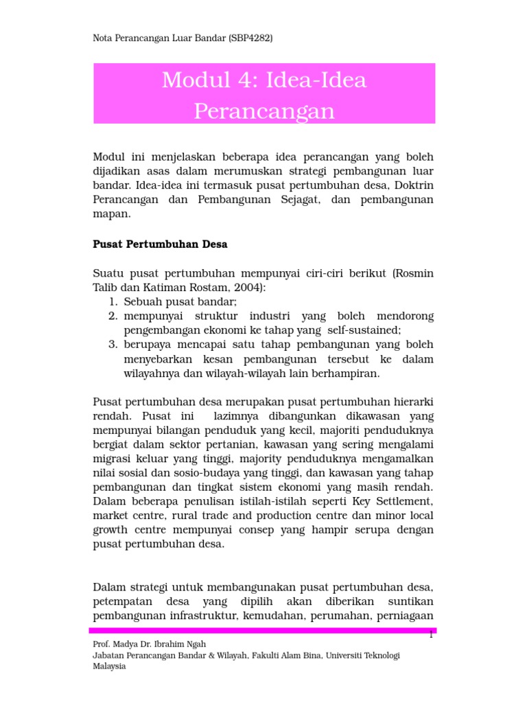Nota Sbp4282 Idea Perancangan Pdf