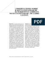 Tres Observaciones Sobre Por Qu Un Estndar de Prueba Subjetivo y Ambio No Es Un Estndar de Larry Laudan PDF