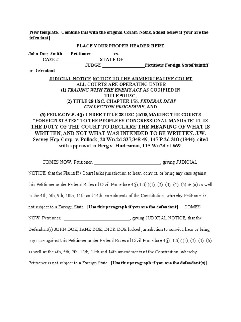 Judicial Notice of Court Jurisdiction Issues | PDF | Burden Of Proof ...