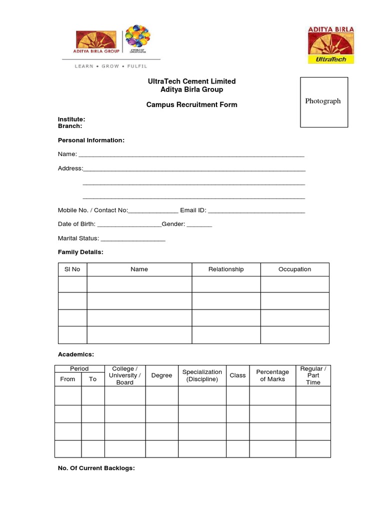 Application Form GETs | PDF