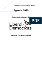 Agenda 2020 Consultation: The Liberal Democrat Philosophy (August 2015)