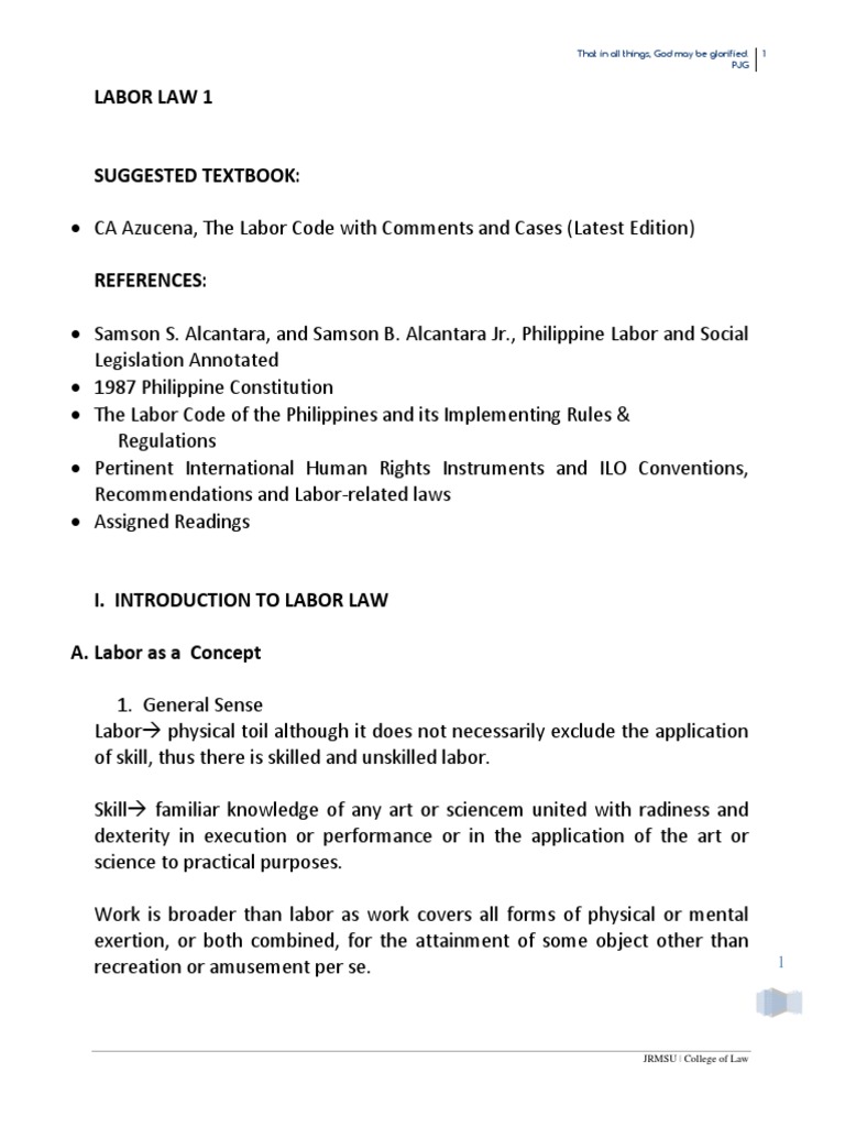 Introduction to Labor Law Principles | PDF | Employment | Labour Law