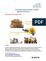 Residential Construction in Italy To 2019: Market Forecast: Released On 26 August 2015