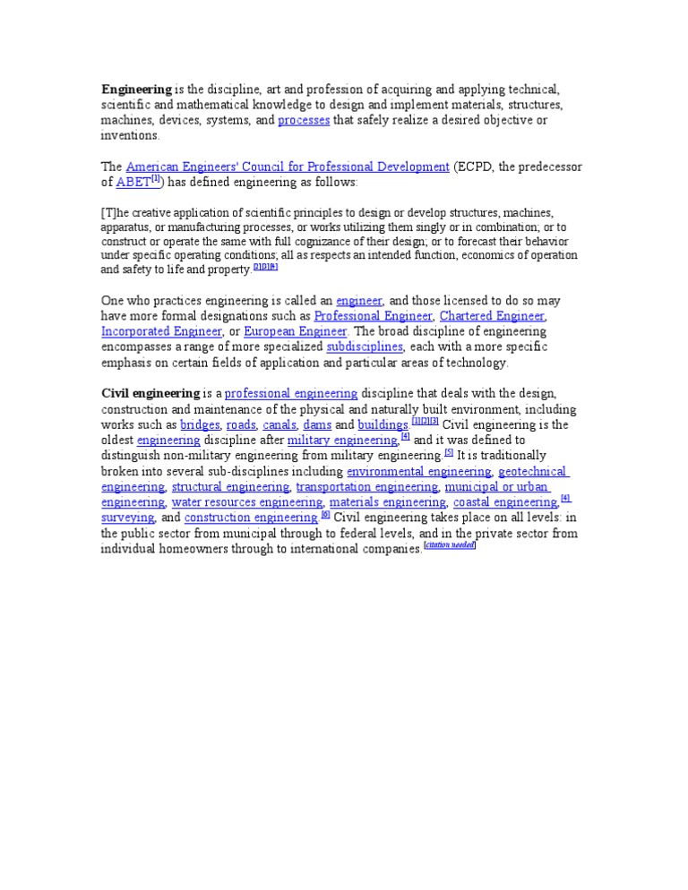 Understanding Engineering Disciplines | PDF