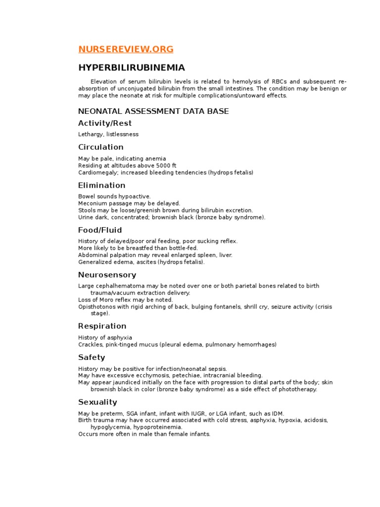 Hyperbilirubinemia PDF Blood Transfusion Breastfeeding