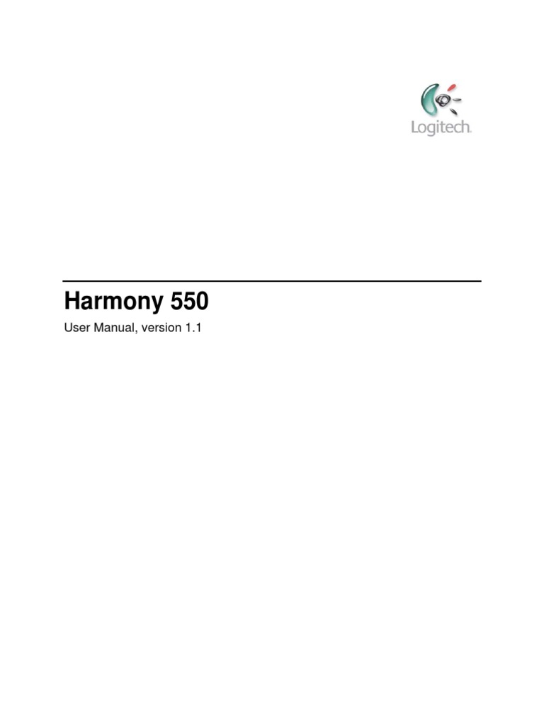 Harmony 550_UserManual | Remote Control | Usb