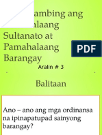 Aralin # 3 Naihahambing Ang Pamahalaang Sultanato at Pamahalaang Barangay