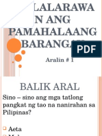 Aralin # 1 Nailalarawan Ang Pamahalaang Barangay