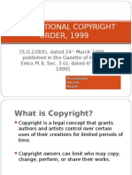 International Copyright Order, 1999