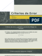 Criterios de Error