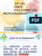 Accion de Las Radiaciones Ionizantes en Microorganismos