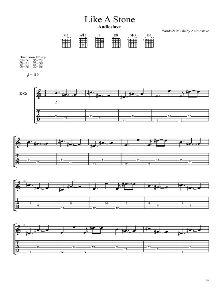 like-a-stone-sheet-music-audioslave-drum-chart