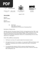 421-A Tripartite Letter Regarding Notice of Non-Compliance (AG Schneiderman TPU HPD)