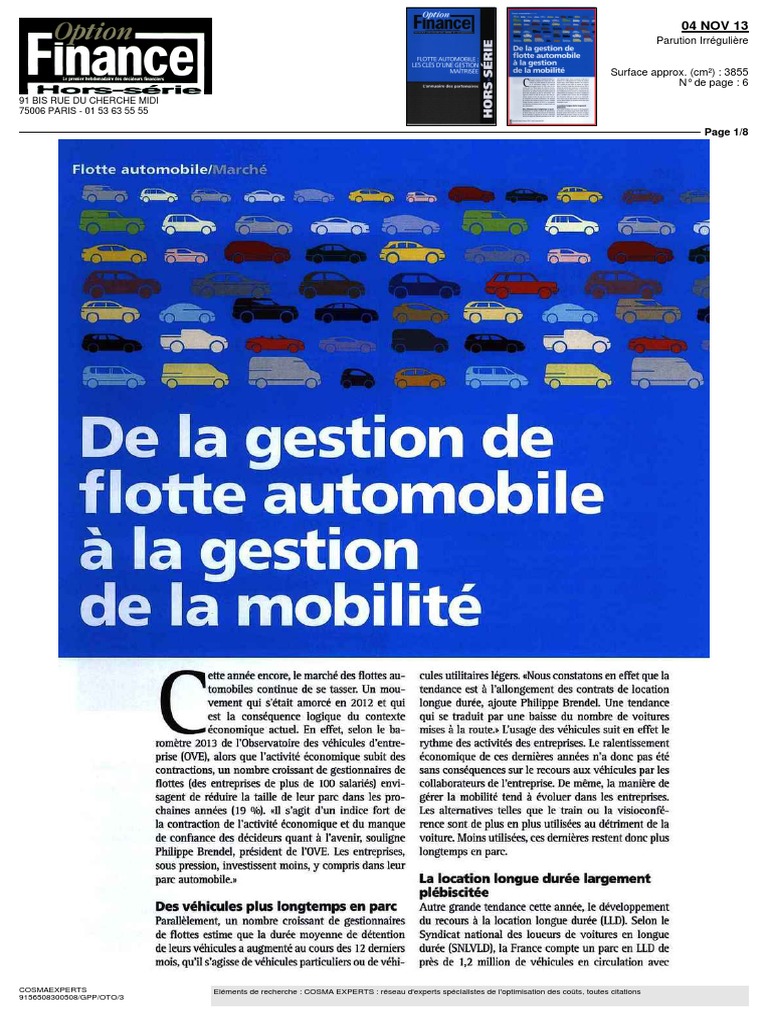 91 Bis Rue Du Cherche Midi 75006 Paris Gestion de Parc Auto: Enjeux | PDF | Voitures | Voiture électrique